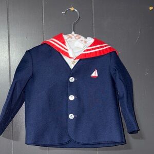 JCPenney Toddle Time White and Red Outfit